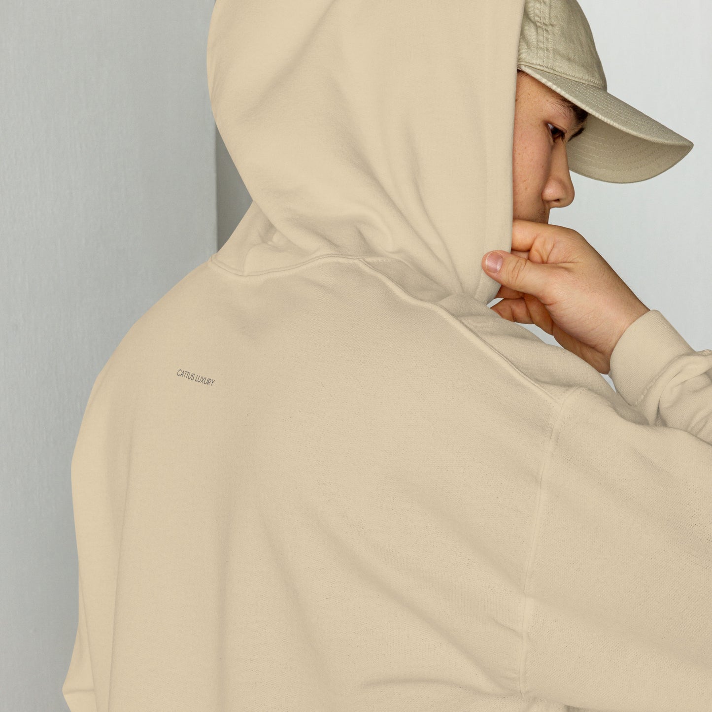 CATTUS Embroidered Hoodie - Sand